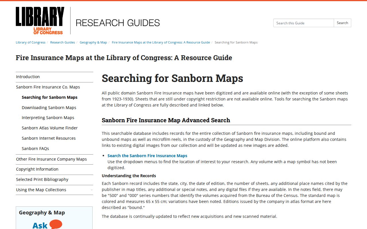 Tulare County street directory Sanborn map search